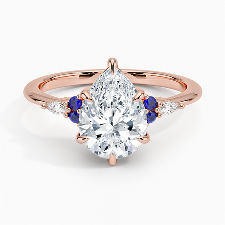 14K Rose Gold Nadia Sapphire and Diamond Ring