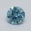 0.61 Ct. Fancy Vivid Blue Round Lab Grown Diamond