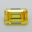 0.95 Ct. Fancy Vivid Yellow Emerald Lab Grown Diamond