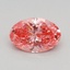 0.41 Ct. Fancy Vivid Pink Oval Lab Grown Diamond