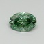 0.63 Ct. Fancy Vivid Pacific Green Oval Lab Grown Diamond