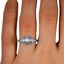 The Bliss Ring, smallzoomed in top view on a hand