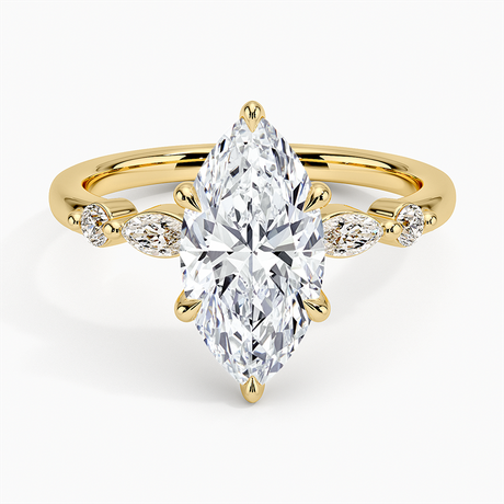 Marquise and Round Diamond Ring