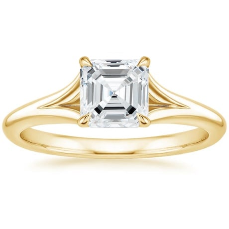 18K Yellow Gold Reverie Ring with Flair Diamond Ring (1/6 ct. tw.)