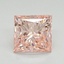 2.05 Ct. Fancy Vivid Pink Princess Lab Grown Diamond