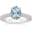 18K White Gold Sienna Half Coverage Diamond Ring, smalltop view