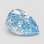 4.09 Ct. Fancy Vivid Blue Pear Lab Grown Diamond