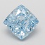 1.74 Ct. Fancy Vivid Blue Cushion Lab Grown Diamond