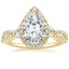 18K Yellow Gold Luxe Willow Halo Diamond Ring (2/5 ct. tw.), smalltop view