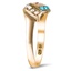 The Neso Ring, smalltop view on a hand