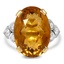 Retro Citrine Cocktail Ring