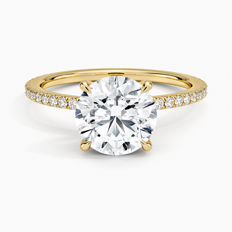 18K Yellow Gold Perfect Fit Hidden Halo Eternity Diamond Ring