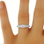 The Zia Ring, smalltop view on a hand