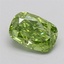 0.99 Ct. Fancy Vivid Green Cushion Lab Grown Diamond