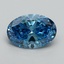 2.12 Ct. Fancy Vivid Blue Oval Lab Grown Diamond