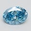 3.02 Ct. Fancy Vivid Blue Oval Lab Grown Diamond