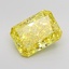 4.14 Ct. Fancy Vivid Yellow Radiant Lab Grown Diamond