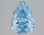 1.54 Ct. Fancy Vivid Blue Pear Lab Grown Diamond