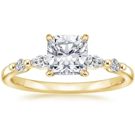18K Yellow Gold Petite Versailles Diamond Bridal Set (3/8 ct. tw.)