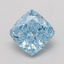 1.07 Ct. Fancy Vivid Blue Cushion Lab Grown Diamond