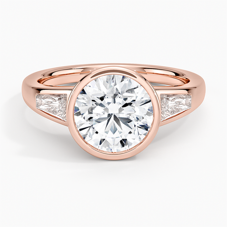 14K Rose Gold Hayes Three Stone Baguette Diamond Ring (1/2 ct. tw.)