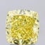 3.03 Ct. Fancy Intense Yellow Cushion Lab Grown Diamond