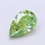 1.01 Ct. Fancy Vivid  Green Pear Lab Grown Diamond