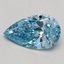 0.52 Ct. Fancy Vivid Blue Pear Lab Grown Diamond