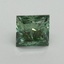 1.01 Ct. Fancy Vivid Green Princess Lab Grown Diamond