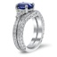Leaves and Waves Sapphire and Diamond Ring, smallview