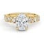 Custom Olivetta Hidden Halo Oval Diamond Ring