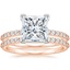 14K Rose Gold Petite Shared Prong Bridal Set (1/2 ct. tw.)