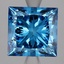 3.09 Ct. Fancy Deep Blue Princess Lab Grown Diamond
