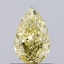 0.74 Ct. Fancy Intense Yellow Pear Lab Grown Diamond