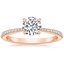14K Rose Gold Elena Diamond Ring, smalltop view