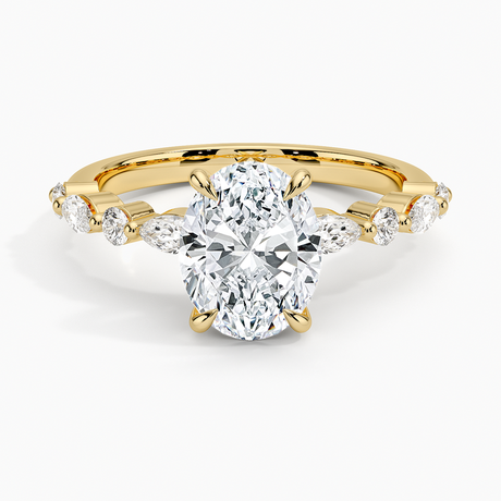 18K Yellow Gold Versailles Half-Coverage Diamond Ring (1/3 ct. tw.)