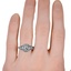 The Faithe Ring, smallzoomed in top view on a hand