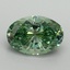 1.69 Ct. Fancy Vivid Green Oval Lab Grown Diamond