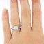 The Audra Ring, smalltop view on a hand