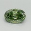 0.55 Ct. Fancy Vivid Green Oval Lab Grown Diamond