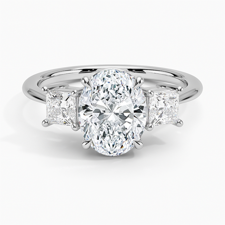 Princess Cut Three Stone Diamond Ring