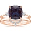 14K Rose Gold Selene Diamond Ring with Lunette Diamond Ring