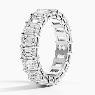 Emerald Eternity Lab Diamond Ring (6 ct. tw.) in Platinum