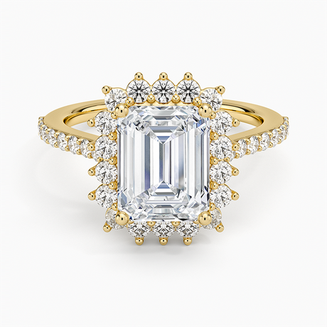 Luxe Sunburst Halo Diamond Ring - Brilliant Earth