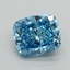 1.01 Ct. Fancy Vivid Blue Cushion Lab Grown Diamond