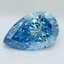 1.06 Ct. Fancy Vivid Malibu Blue Pear Lab Grown Diamond