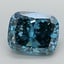 4.04 Ct. Fancy Vivid  Blue Cushion Lab Grown Diamond