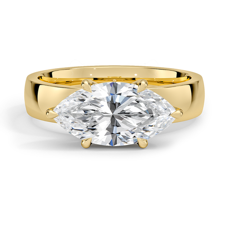 18K Yellow Gold Peyton East-West Solitaire Ring