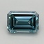 0.74 Ct. Fancy Vivid Green Blue Emerald Lab Grown Diamond