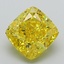 2.73 Ct. Fancy Vivid Yellow Cushion Lab Grown Diamond